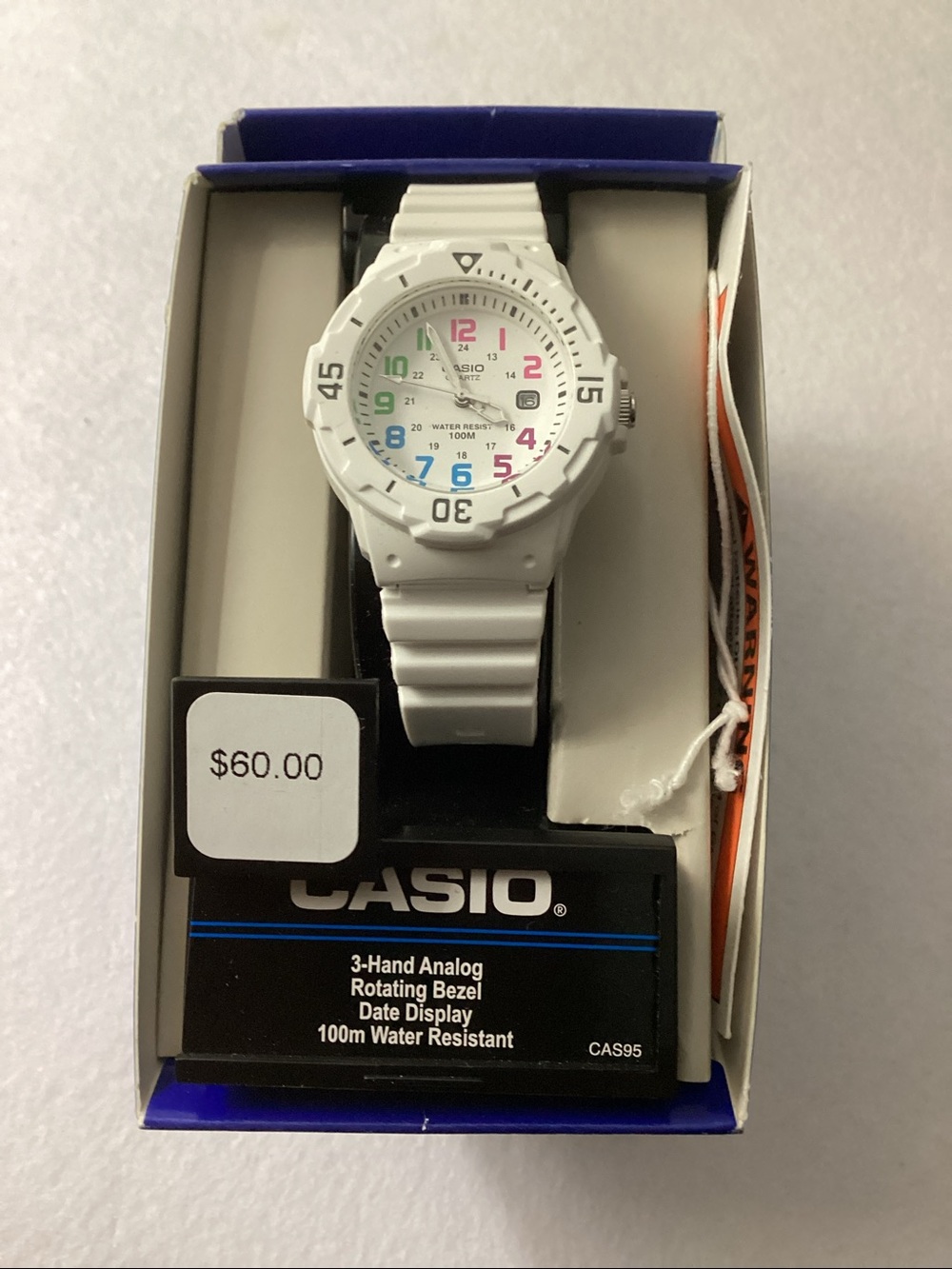 Casio White Resin Strap Watch 34mm